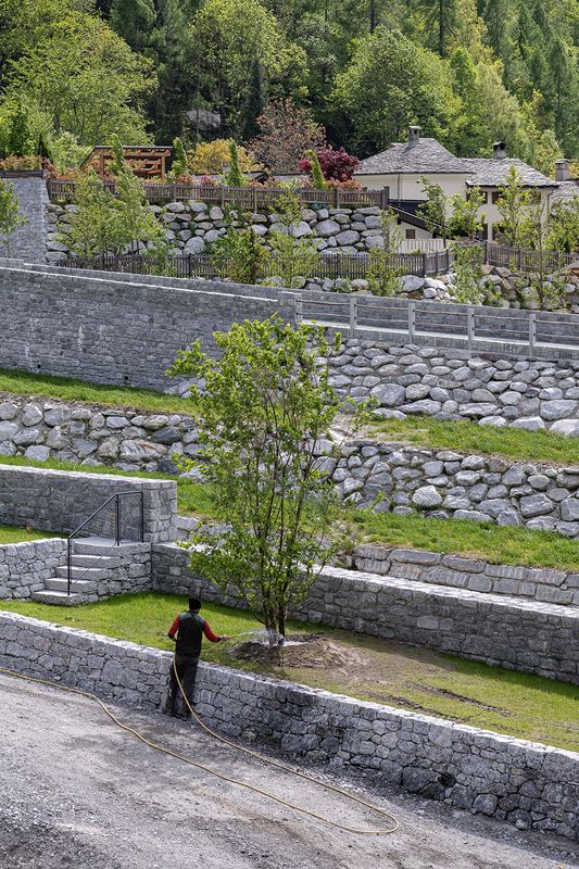 Bondo Neugestaltung Verbauungen – Damm Promontogno – © Donat Caduff